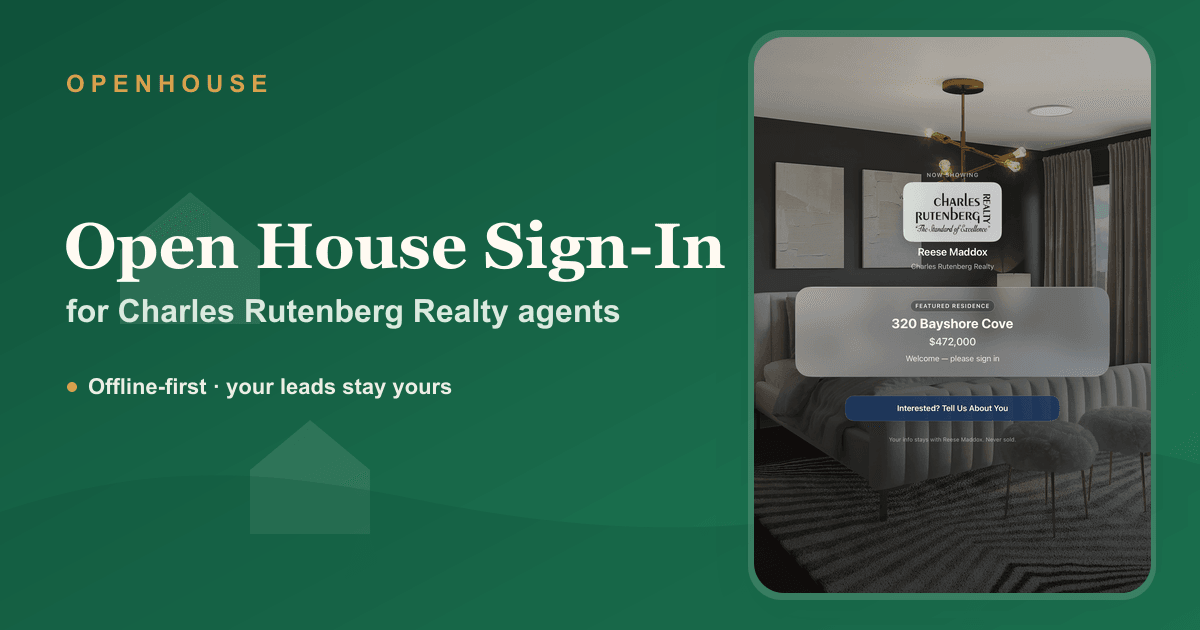 Charles Rutenberg Realty Open House Sign-In Sheet (iPad App)