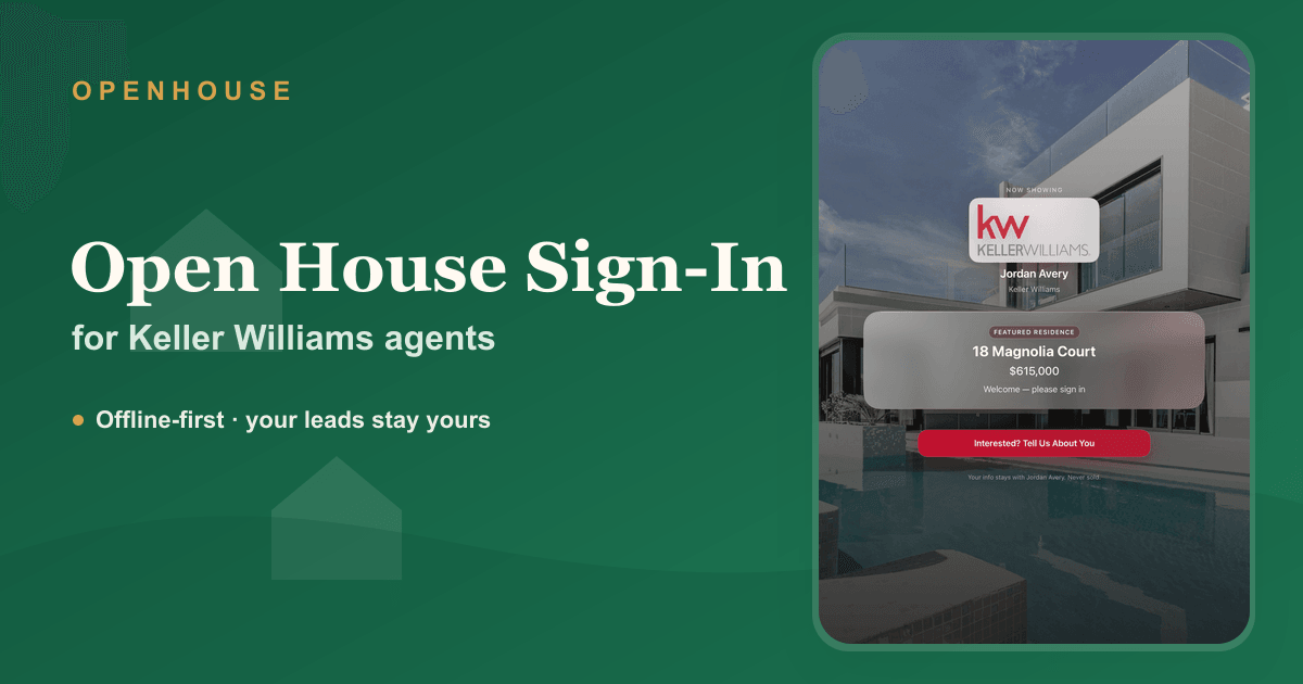 Keller Williams Open House Sign-In Sheet for iPad