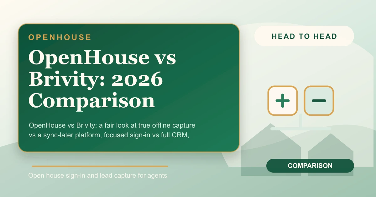OpenHouse vs Brivity: 2026 Comparison