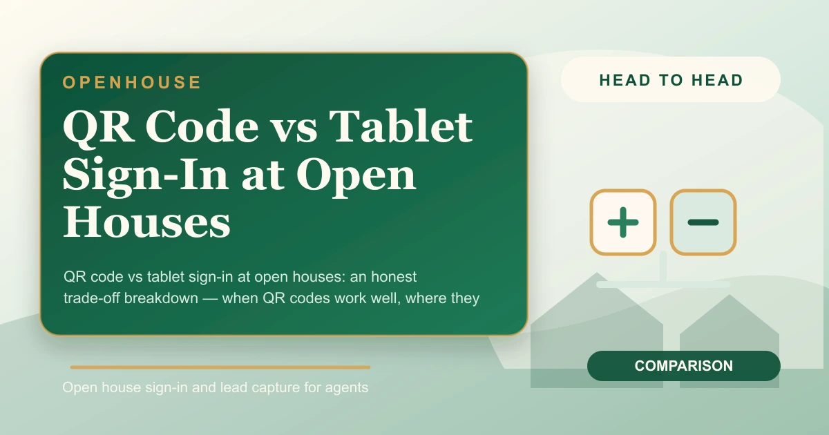 QR Code vs Tablet Sign-In at Open Houses