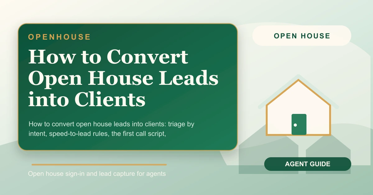 How to Convert Open House Leads into Clients