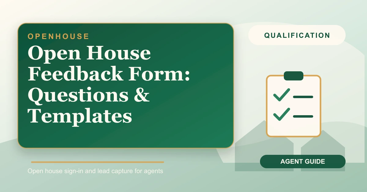 Open House Feedback Form: Questions & Templates