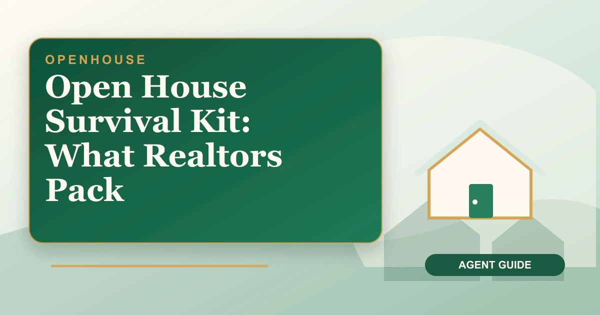 Open House Survival Kit: What Realtors Pack