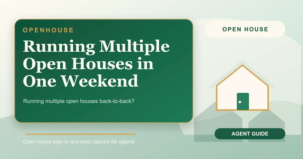 Running Multiple Open Houses in One Weekend